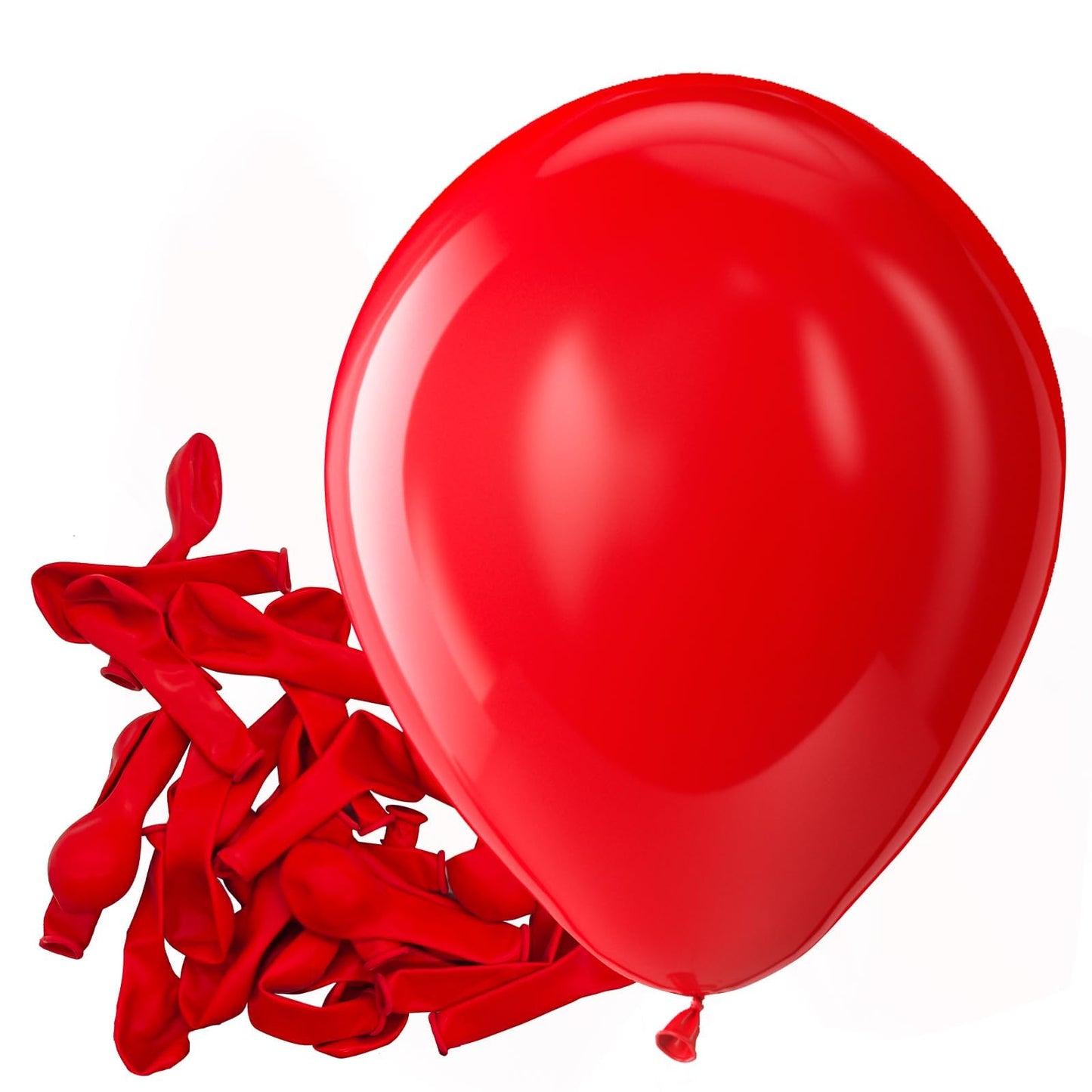 Bezente Red Balloons – 150-Pack 5-inch Matte Latex Helium Balloons