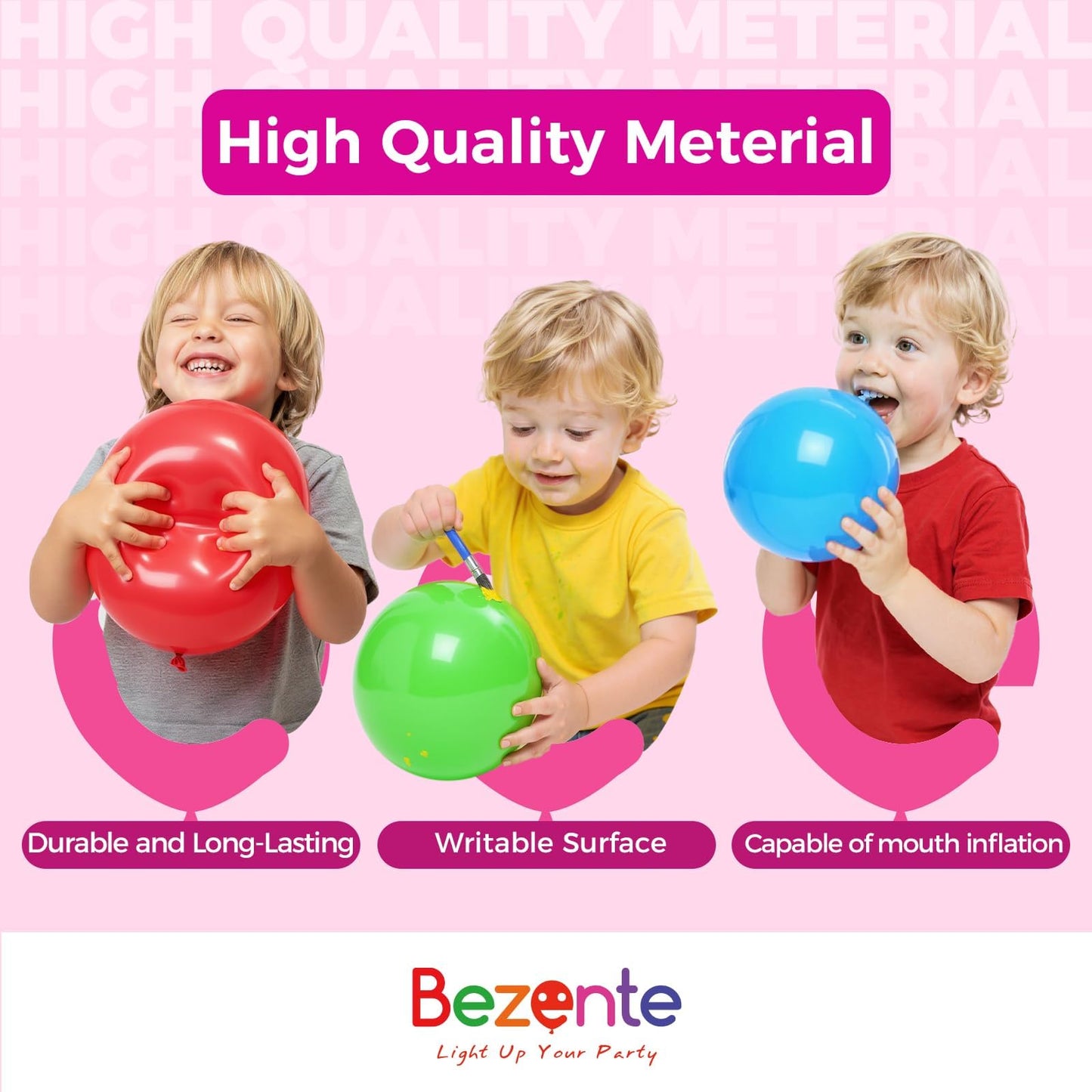 Bezente Royal Blue Latex Balloons – 100 Pack, 12-inch | Navy Blue Party Decorations for Birthdays, Graduations and More