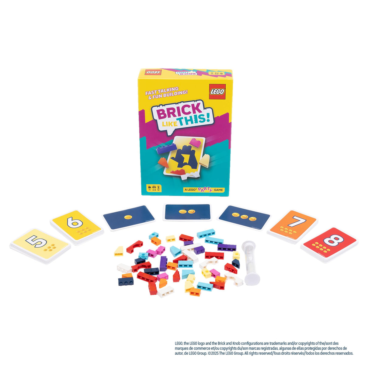 Bezzerwizzer Brick Like This! Official LEGO Party Game — Fast Family Fun (2-8 players, 15 min)
