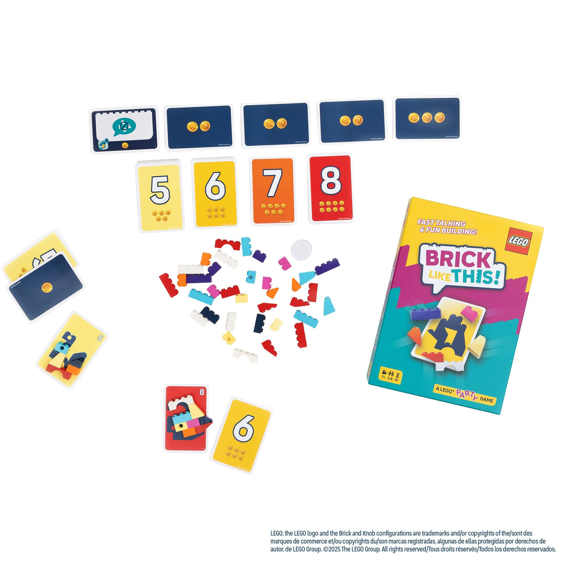 Bezzerwizzer Brick Like This! Official LEGO Party Game — Fast Family Fun (2-8 players, 15 min)