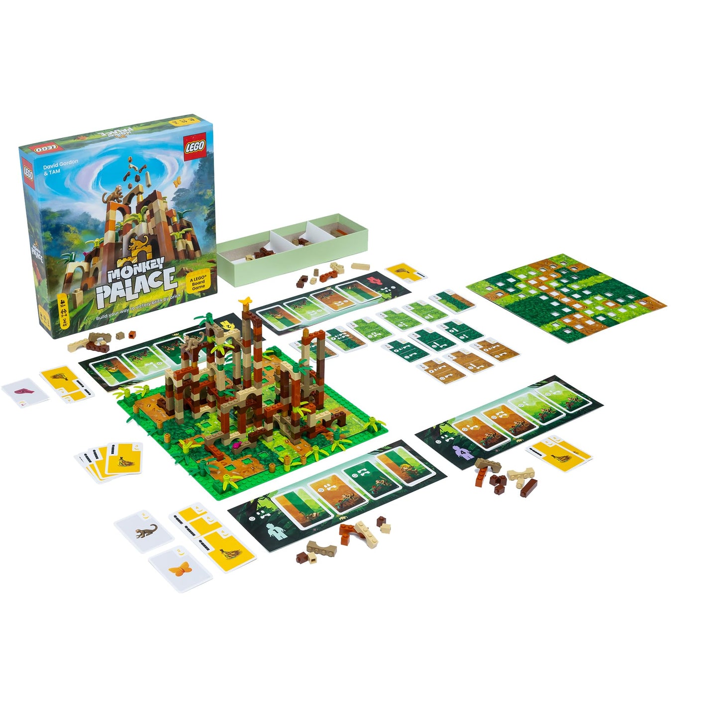 Bezzerwizzer Monkey Palace – LEGO Brick-Build Board Game for 2-4 Players, 45 Minutes