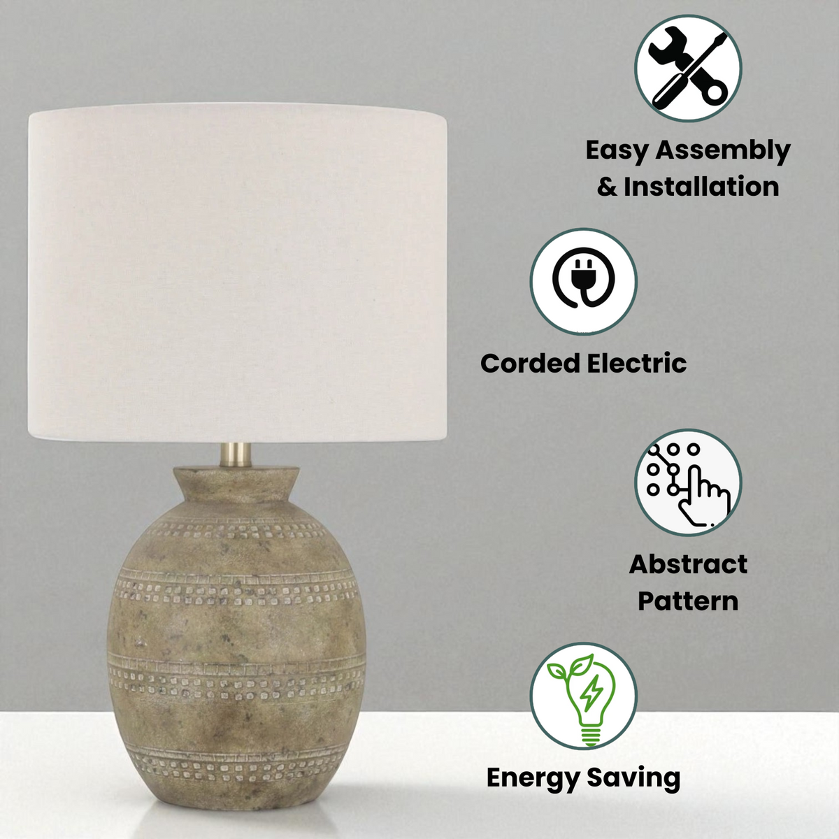 55CM CERAMIC TABLE LAMP