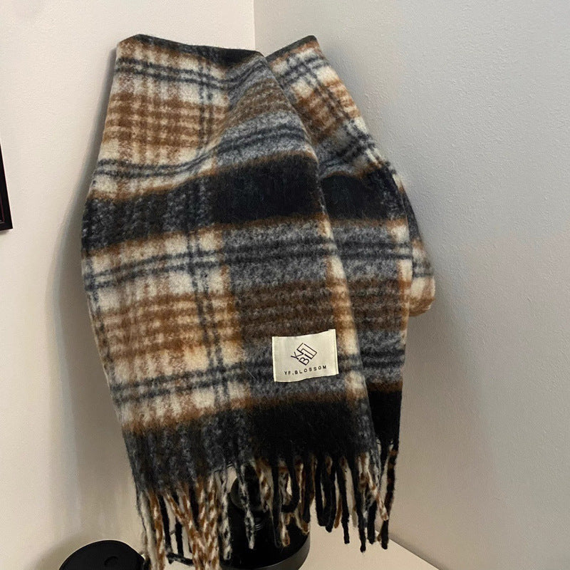 Women's Plaid Winter Scarf - Luxe Oversized Shawl & Wrap