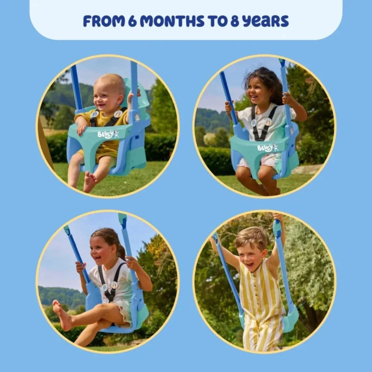 TP Forest Wooden Single Swing with Bluey Quadpod