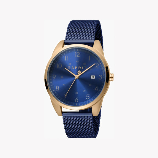 Esprit Men's Blue Stainless Steel Watch, Blue Dial | Es1g046m0085