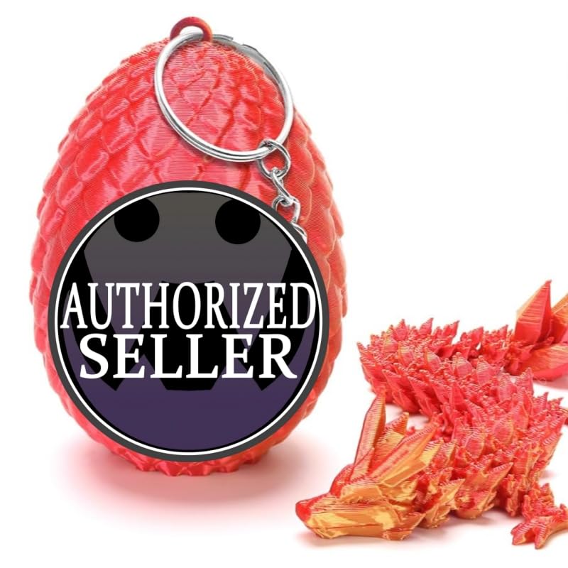 bgezxuy 4 Pcs Mini 3D Printed Dragon Eggs with Dragons Inside – Articulated Crystal Dragons in Dinosaur Egg
