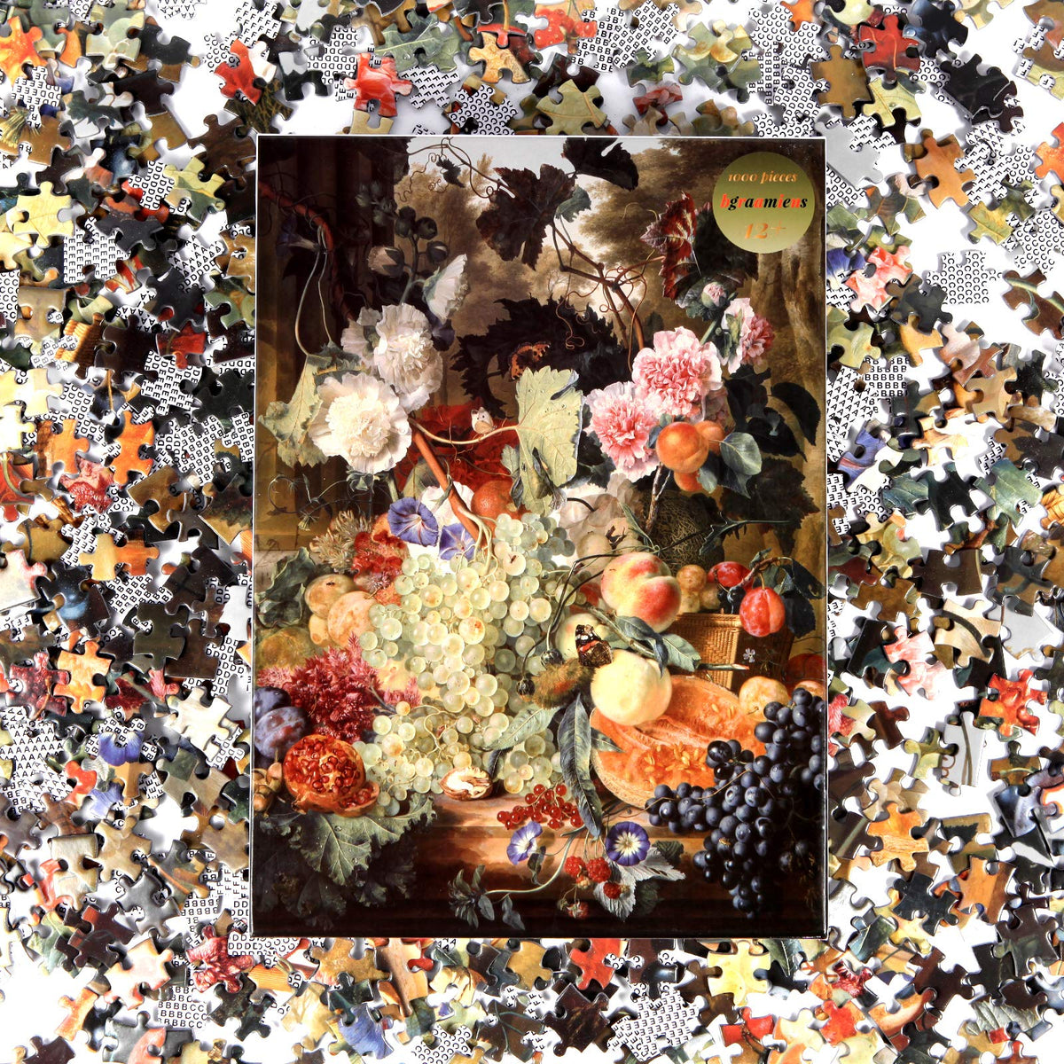 Bgraamiens Fruit Feast 1000-Piece Square Puzzle for Adults | Color Challenge Jigsaw
