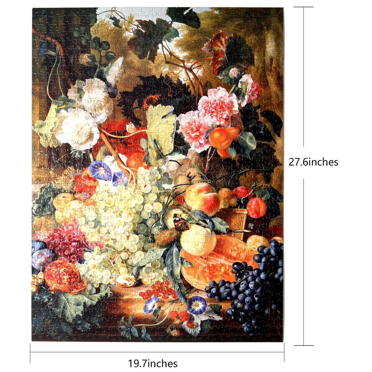 Bgraamiens Fruit Feast 1000-Piece Square Puzzle for Adults | Color Challenge Jigsaw