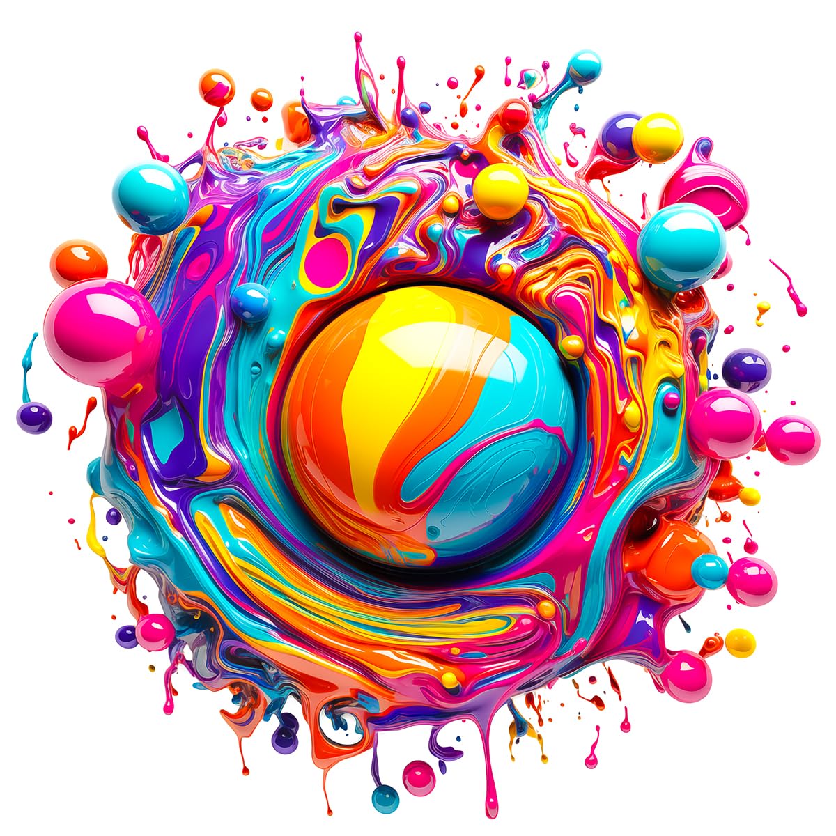 Bgraamiens Paint Splashes 1000-Piece Gradient Puzzle for Adults – Hard Challenge