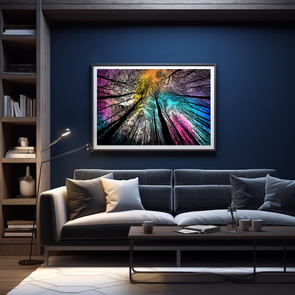 Bgraamiens Forest Under Starry Night Puzzle - 1000 Pieces | Gradient Colorful Puzzle for Adults