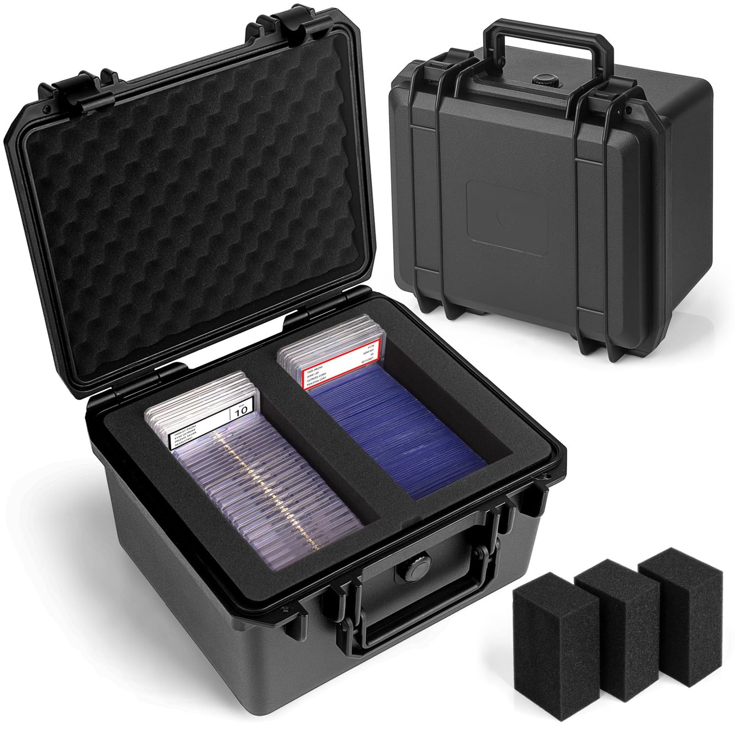 Bheddi Graded Card Storage Box – 2 Slab Compartments, Waterproof Case, PSA/CSG/SGC Magnetic Holder Compatible