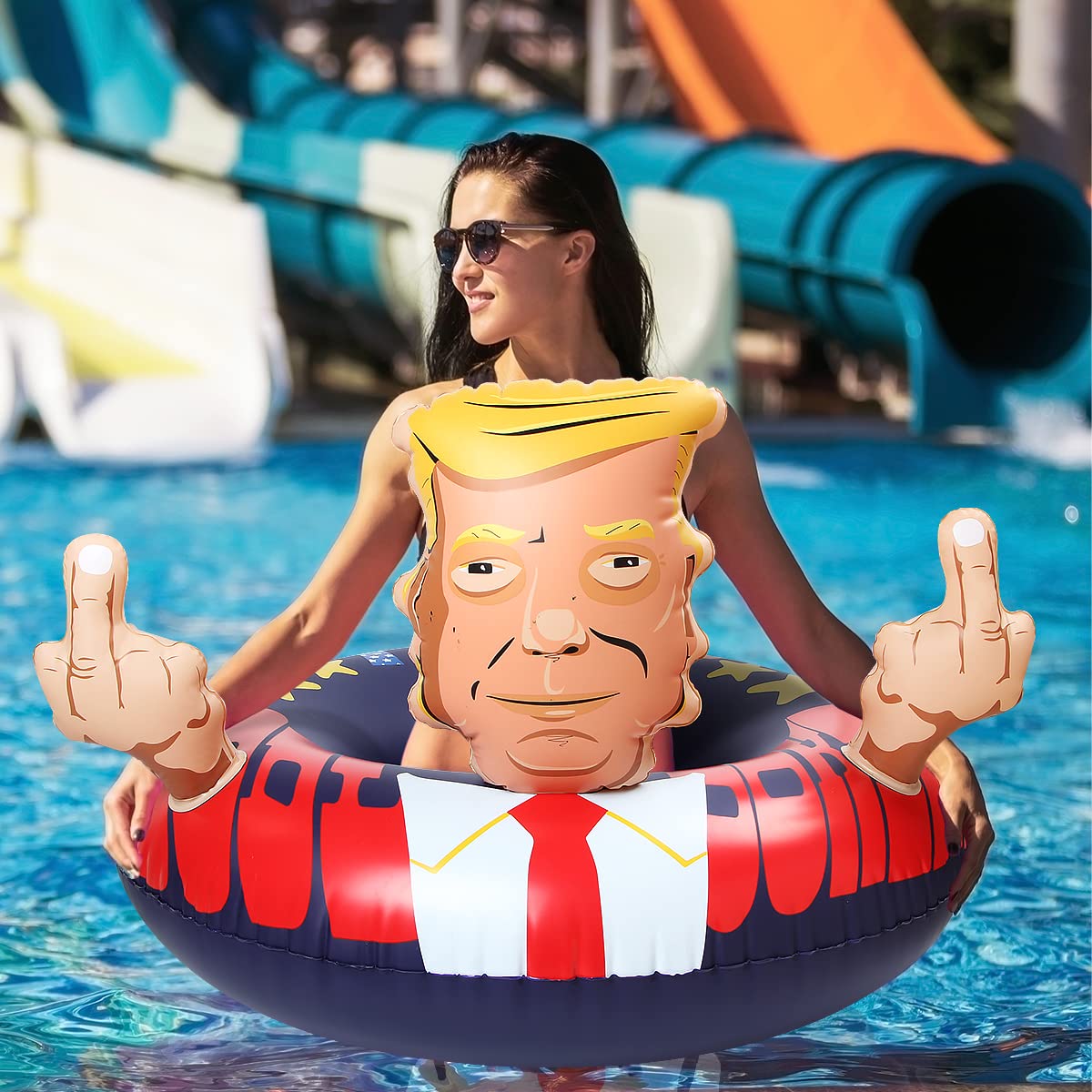 Bheddi Giant Presidential Pool Float – Blue Inflatable Lounge for Pool & Beach