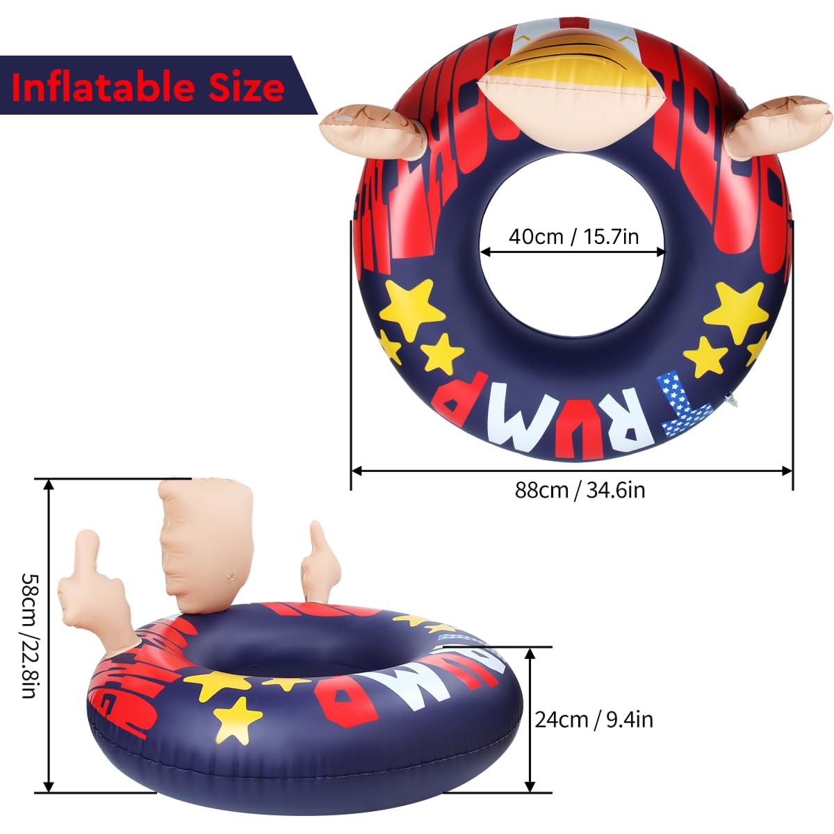 Bheddi Giant Presidential Pool Float – Blue Inflatable Lounge for Pool & Beach