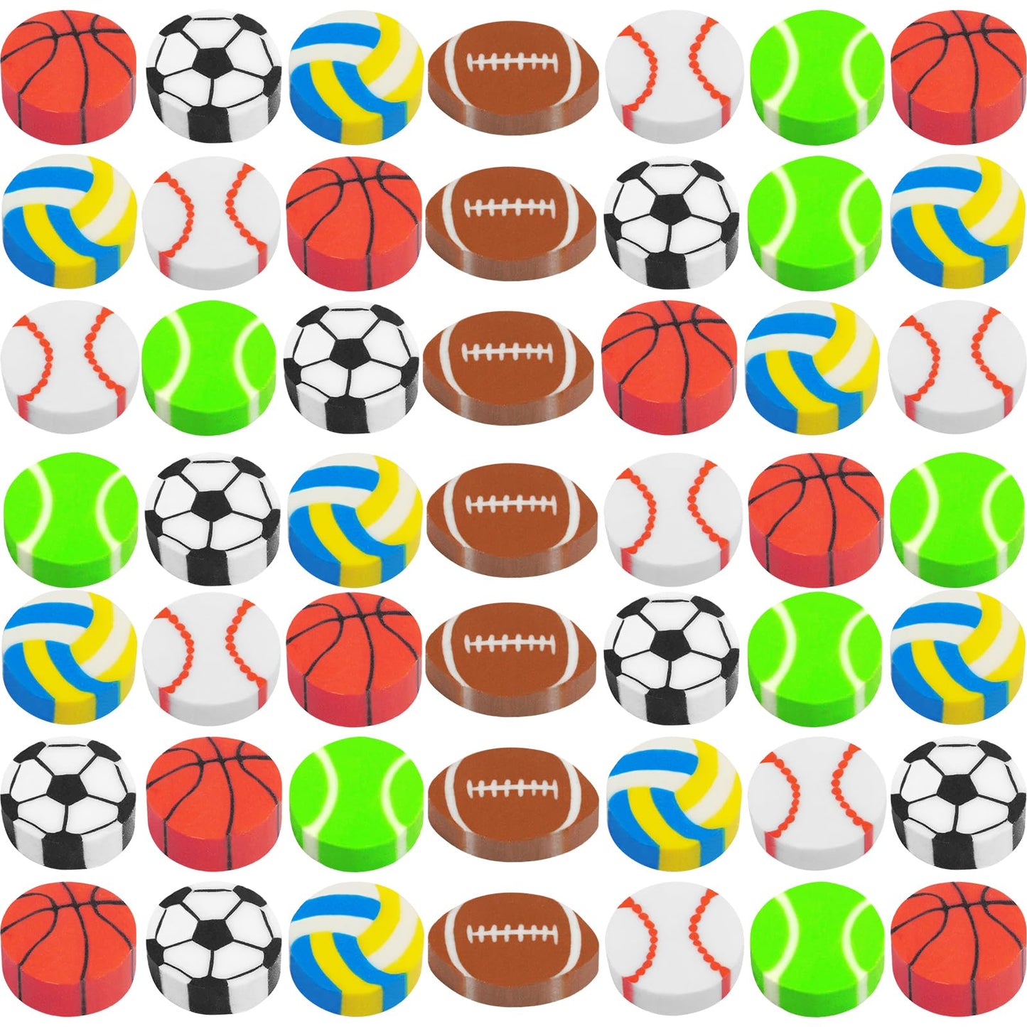 BHUCUTU 300-Piece Mini Erasers Bundle | Sports Football Theme for Classrooms, Rewards & Party Favors