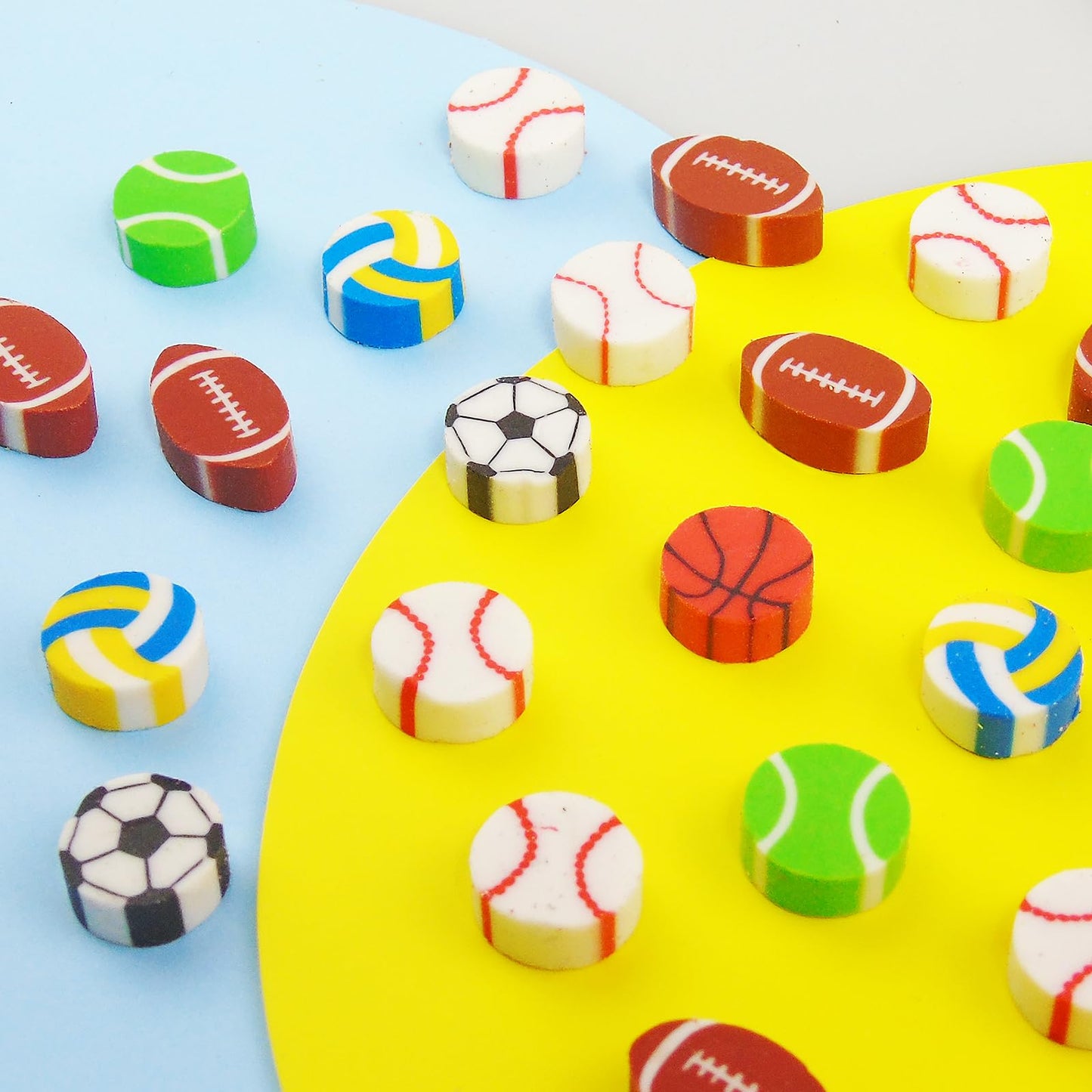 BHUCUTU 300-Piece Mini Erasers Bundle | Sports Football Theme for Classrooms, Rewards & Party Favors