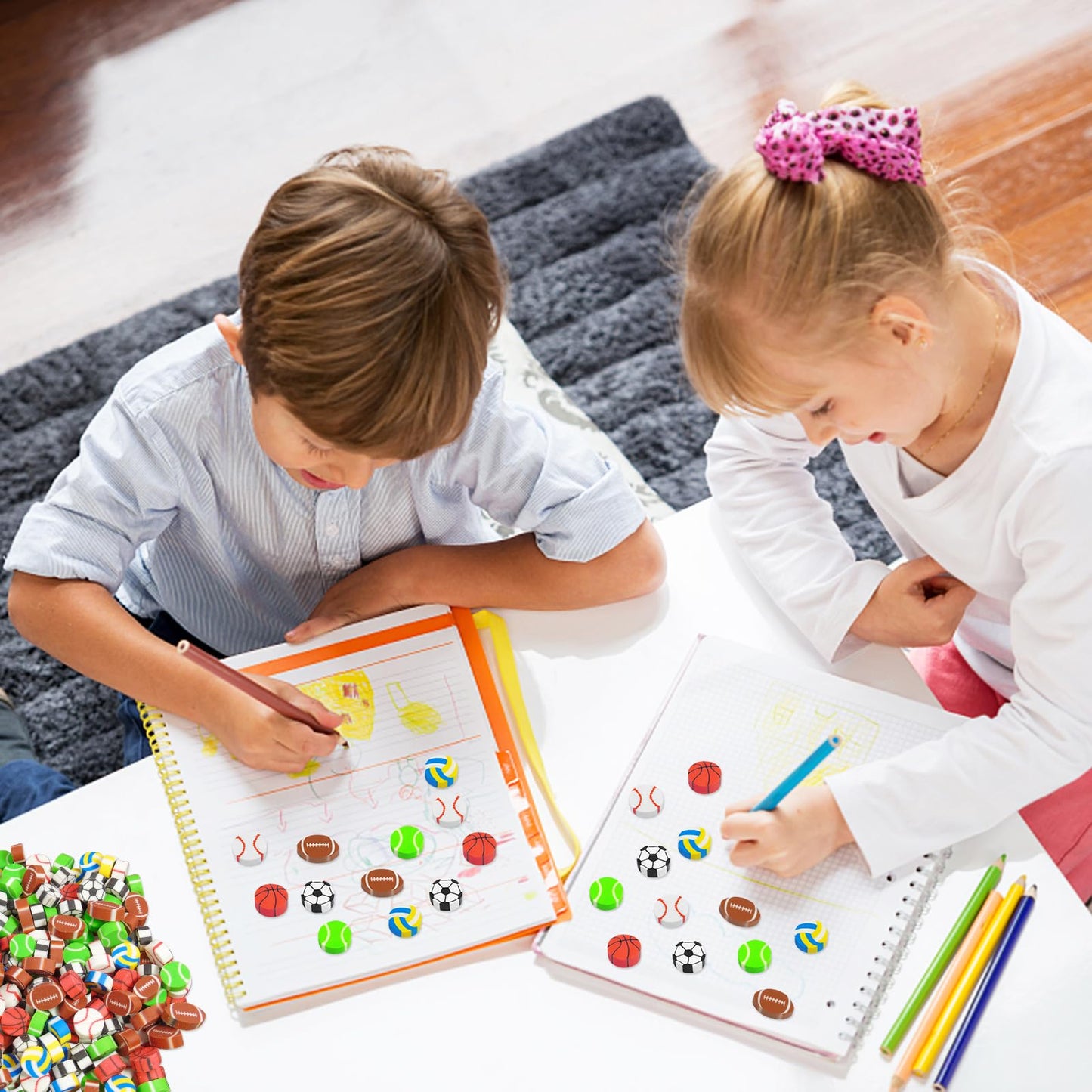 BHUCUTU 300-Piece Mini Erasers Bundle | Sports Football Theme for Classrooms, Rewards & Party Favors