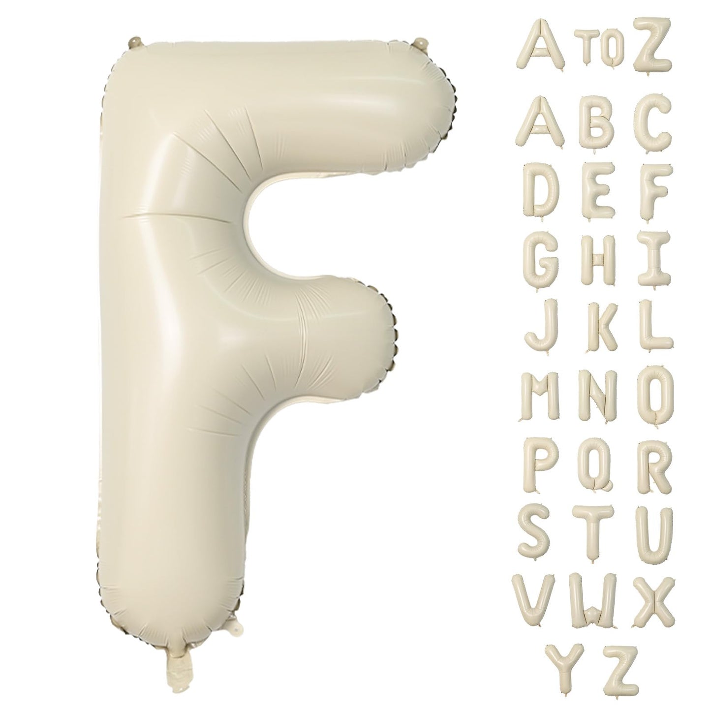 Biapian 40-Inch Cream Letter F Balloon – Giant Foil F Balloon for Birthdays, Weddings & Celebrations