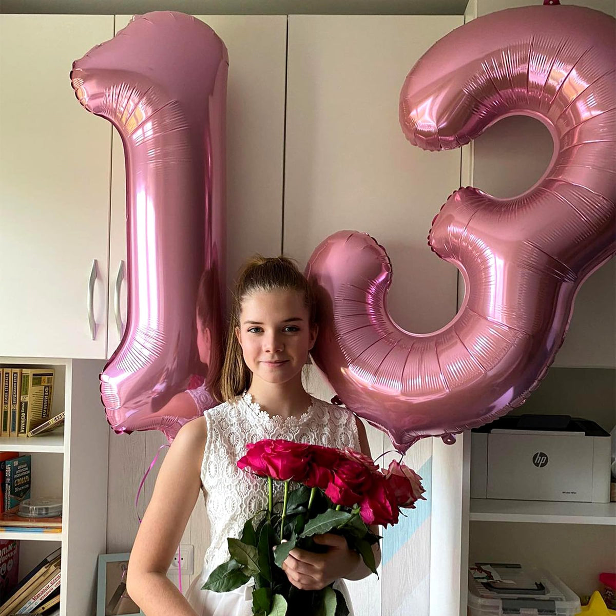 Biapian 40-Inch Pink Number 1 Balloon – Large Pastel Foil Balloon for First Birthday