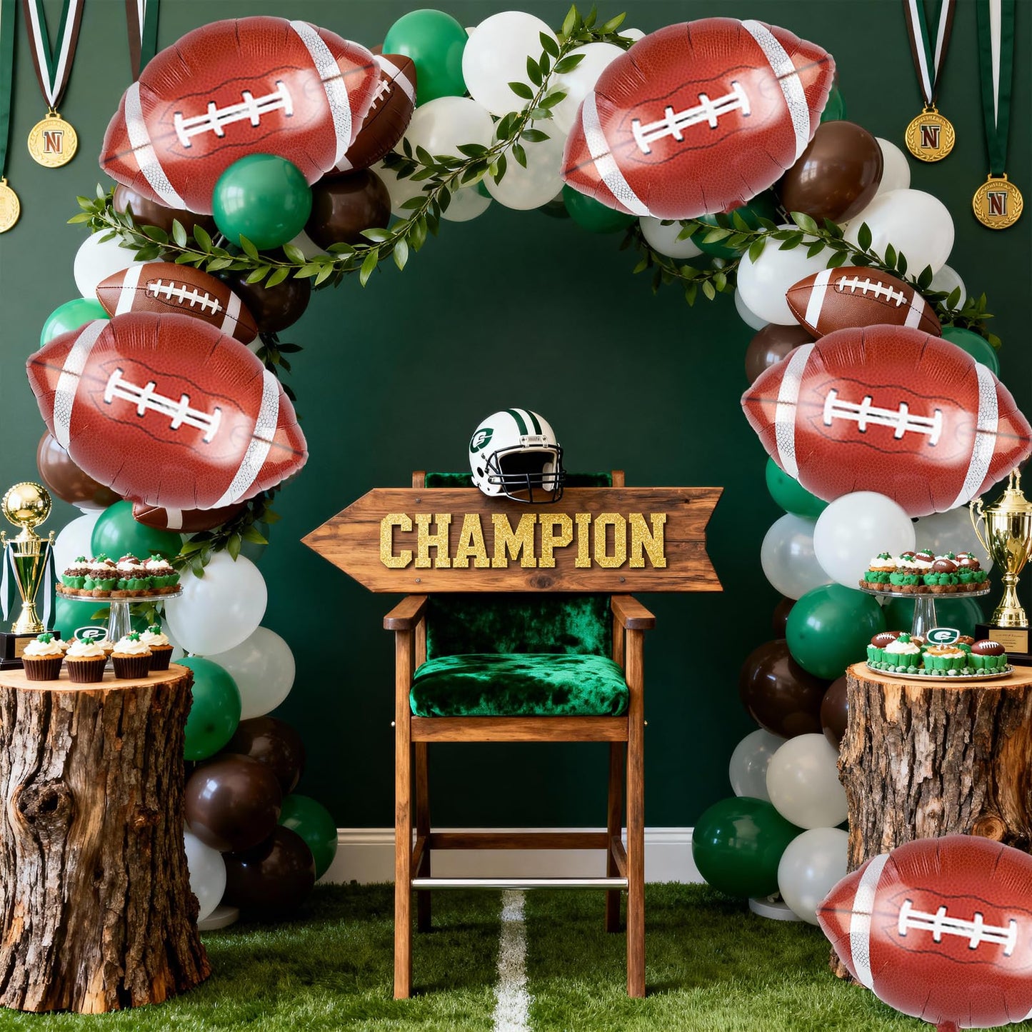 Biapian 26 Inch Football Balloons Set – 6 Large Foil Balloons for Parties