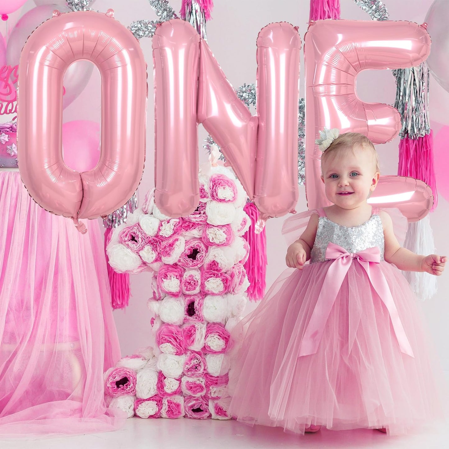 Biapian 40-Inch Pink I Balloon – Giant Pastel Foil Letter Balloon for Birthday & Party Decor
