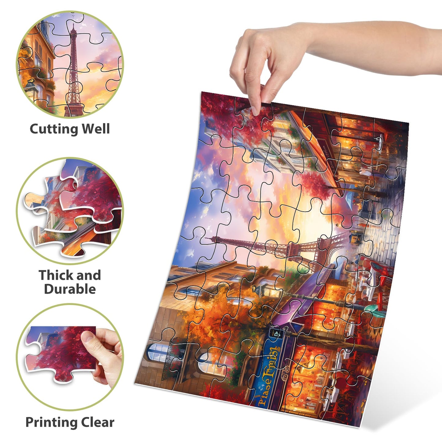 Biarek 6 Pack 36 Large-Piece Puzzles for Seniors – Easy Jigsaw for Dementia Activities + 6 Storage Bags