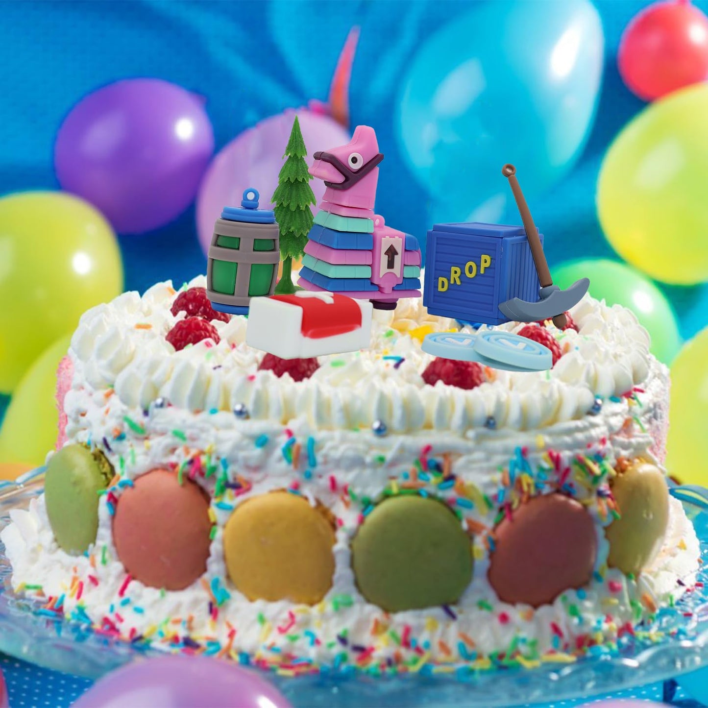 BiBo Game Cake Topper Set – Game Theme Party Cupcake Decorations & DIY Cake Decor