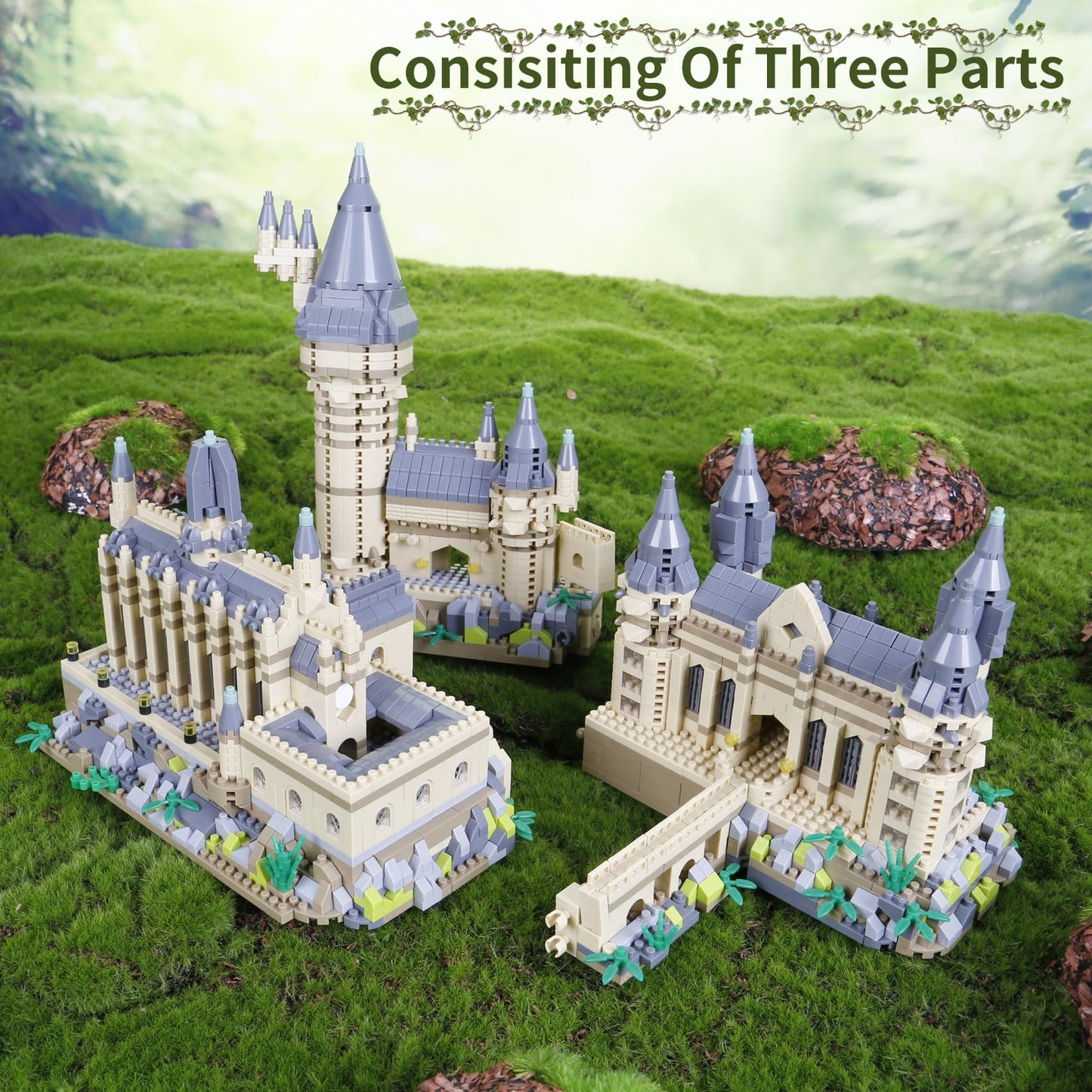 Bibilock 3000+ Micro Mini Blocks Magic Castle — Creative Build Set for 14+