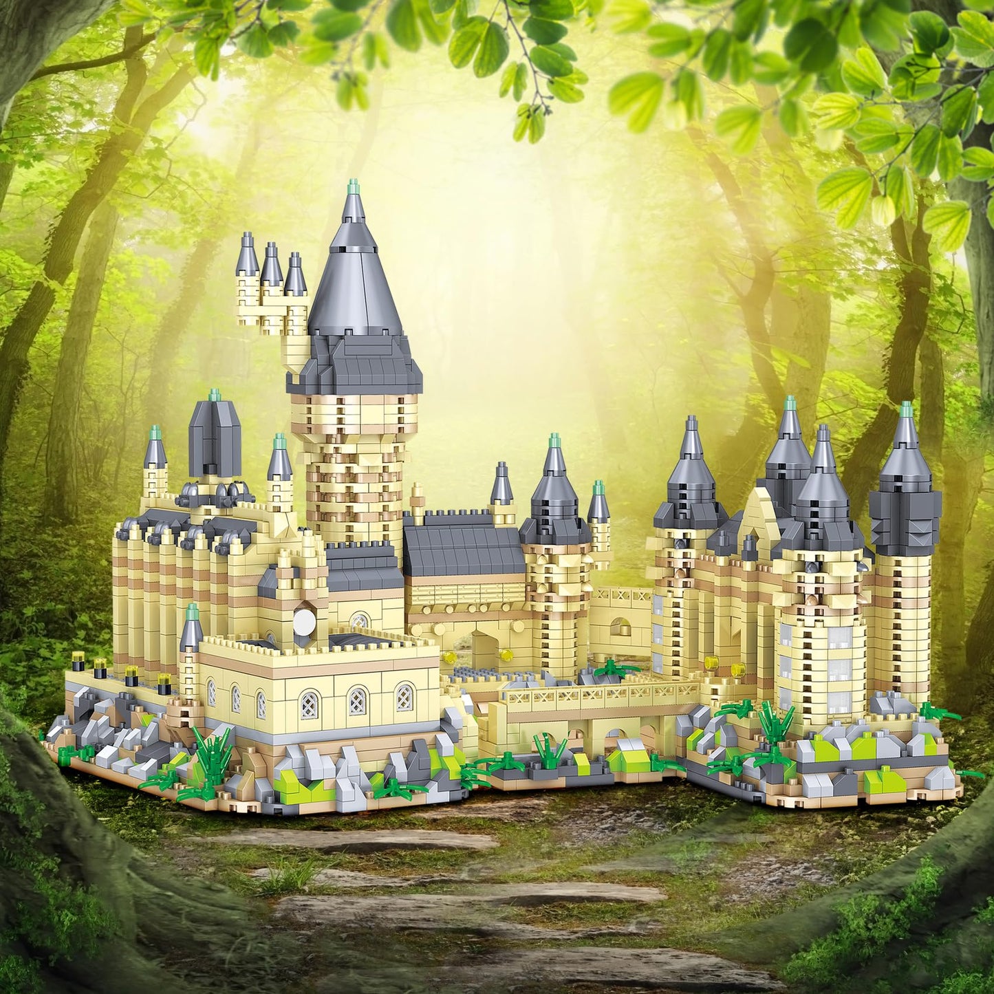 Bibilock 3000+ Micro Mini Blocks Magic Castle — Creative Build Set for 14+