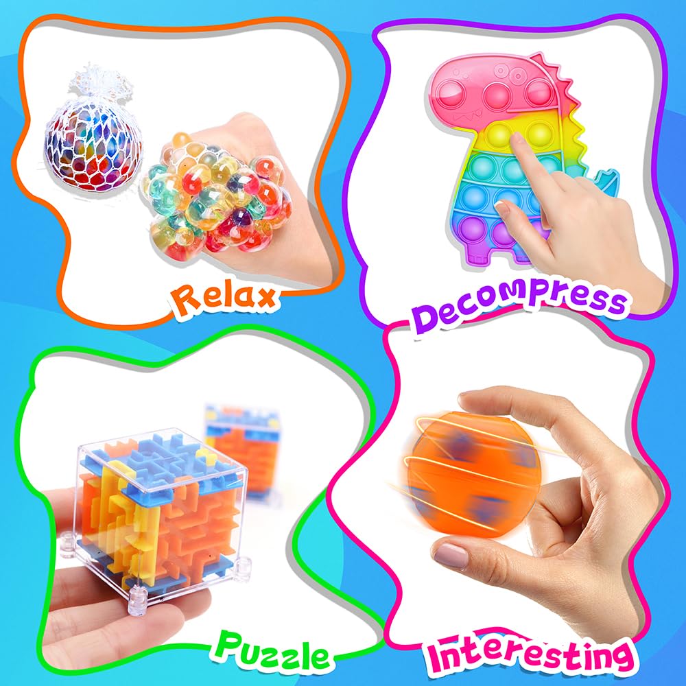 BicMan 1000pcs Party Favors & Fidget Toys Pack — Kids Gifts, Classroom Prizes, Pinata Fillers
