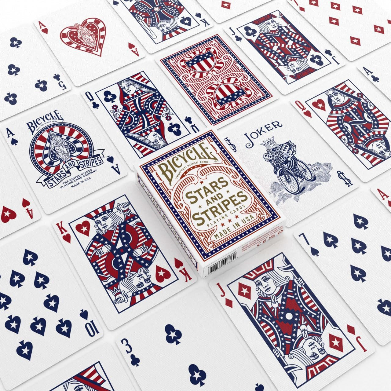 Bicycle Stars and Stripes Playing Card Deck – American Flag Design, USA Made