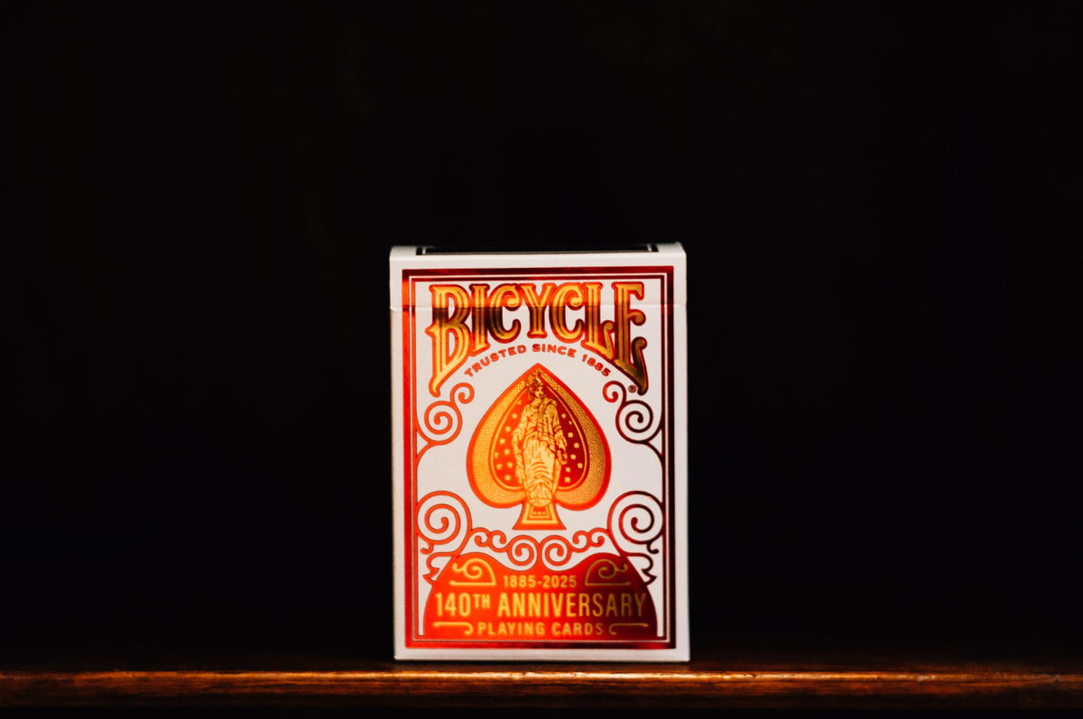 Bicycle 140th Anniversary Playing Cards — Special Edition 1885 Design, Red & Gold Foil