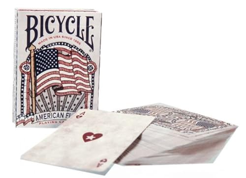 Bicycle American Flag Poker Size Playing Cards – Standard Index (1036202) USA-made