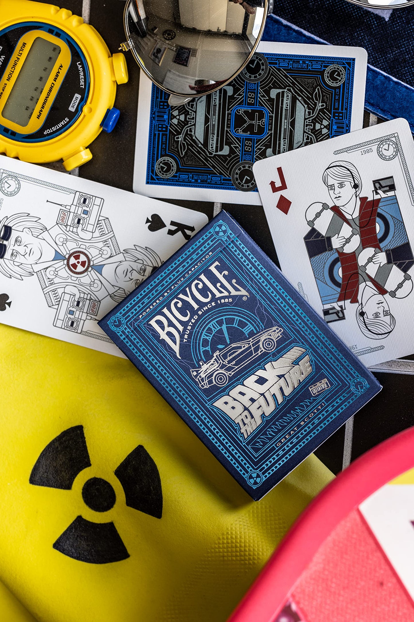 Bicycle Back To The Future Playing Cards – Premium Foil, Metallic Blue (1 Pack)