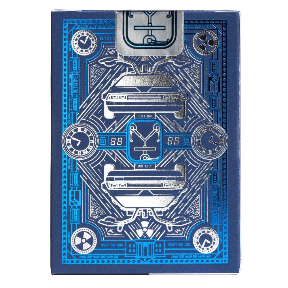Bicycle Back To The Future Playing Cards – Premium Foil, Metallic Blue (1 Pack)