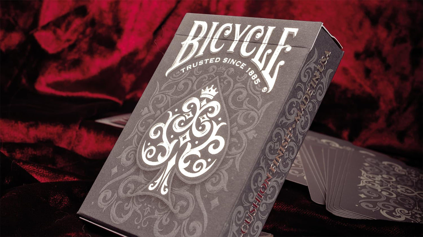 Bicycle Cinder Premium Playing Cards – Silver Smoke Foil, 1 Deck