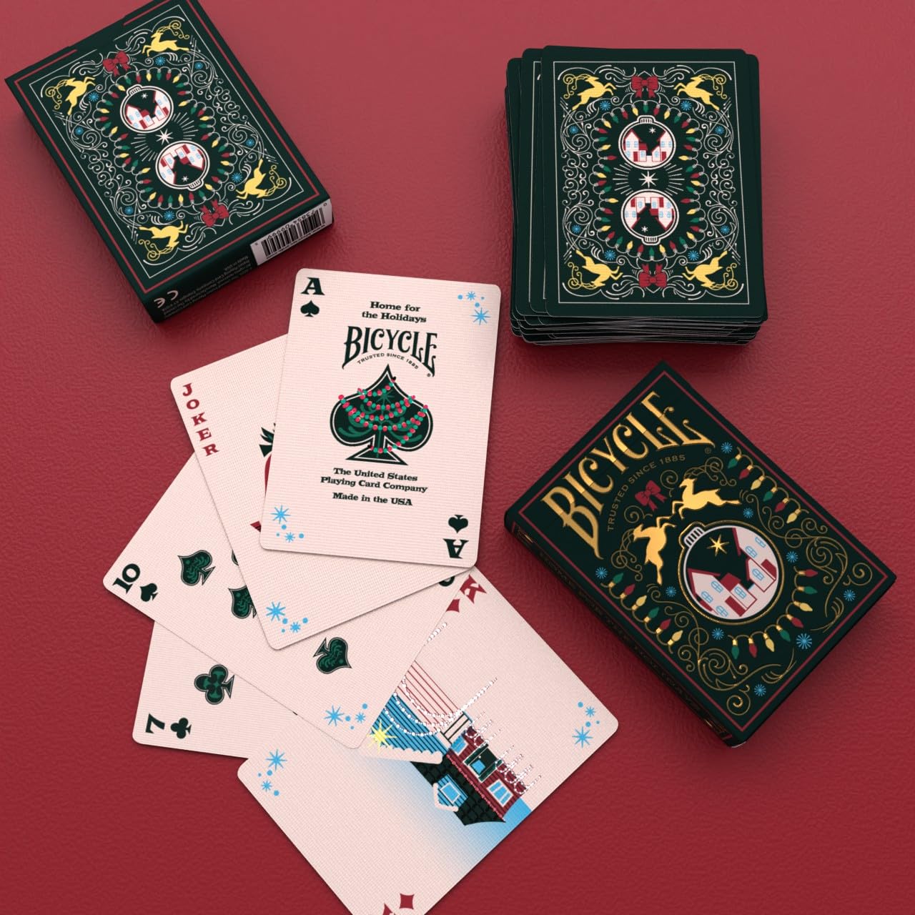 Bicycle Home for the Holidays Collectible Playing Cards – Standard 52-Deck, Poker Size
