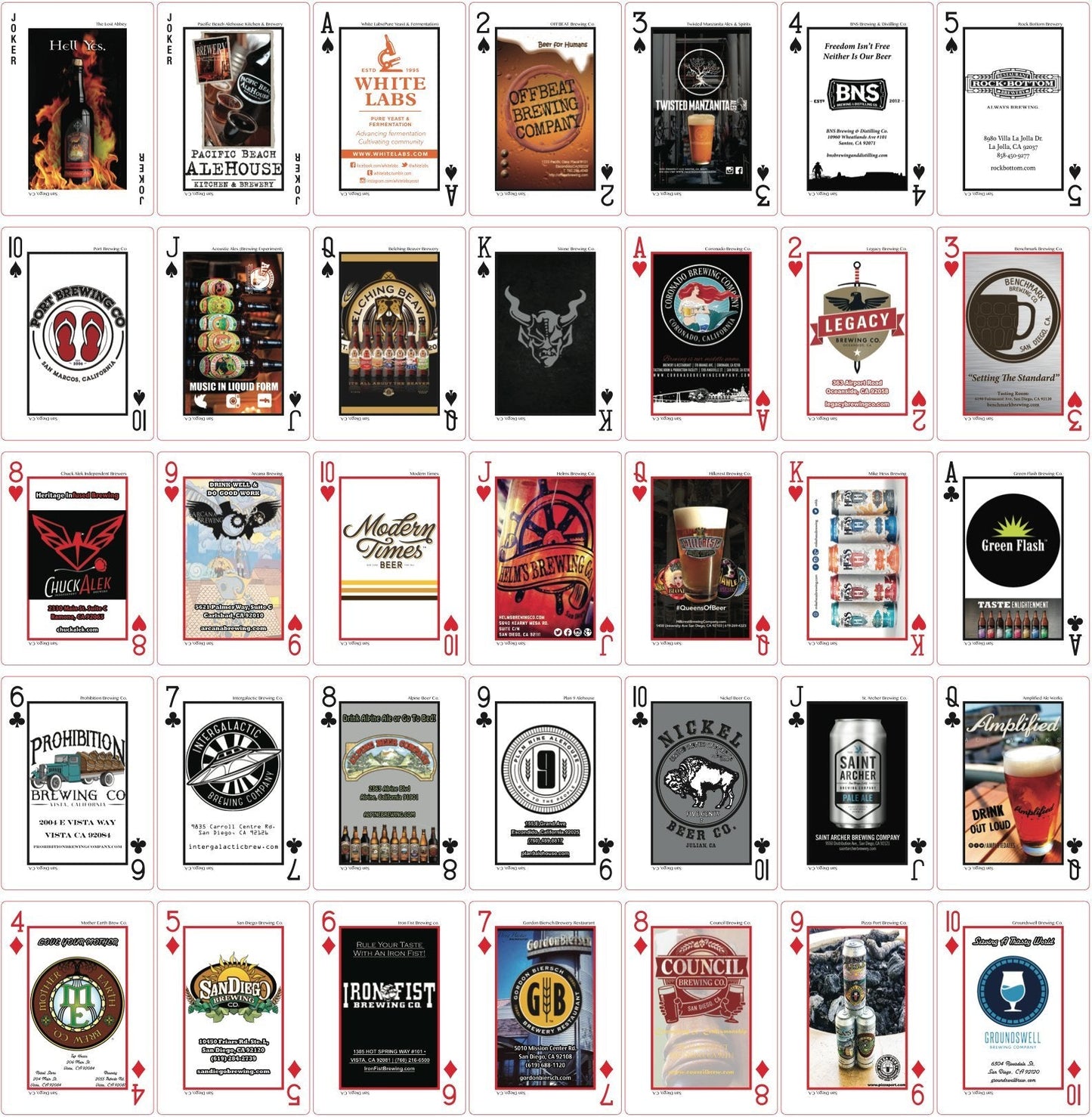 Bicycle Craft Beer Playing Cards – 53 Breweries Featured on Standard Poker Cards