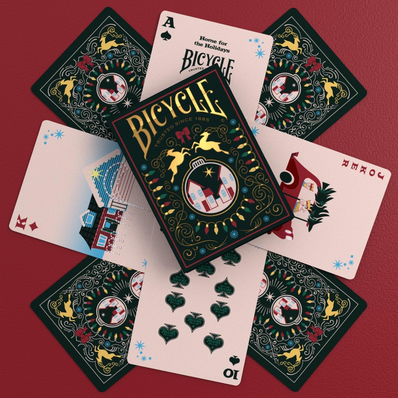 Bicycle Home for the Holidays Collectible Playing Cards – Standard 52-Deck, Poker Size