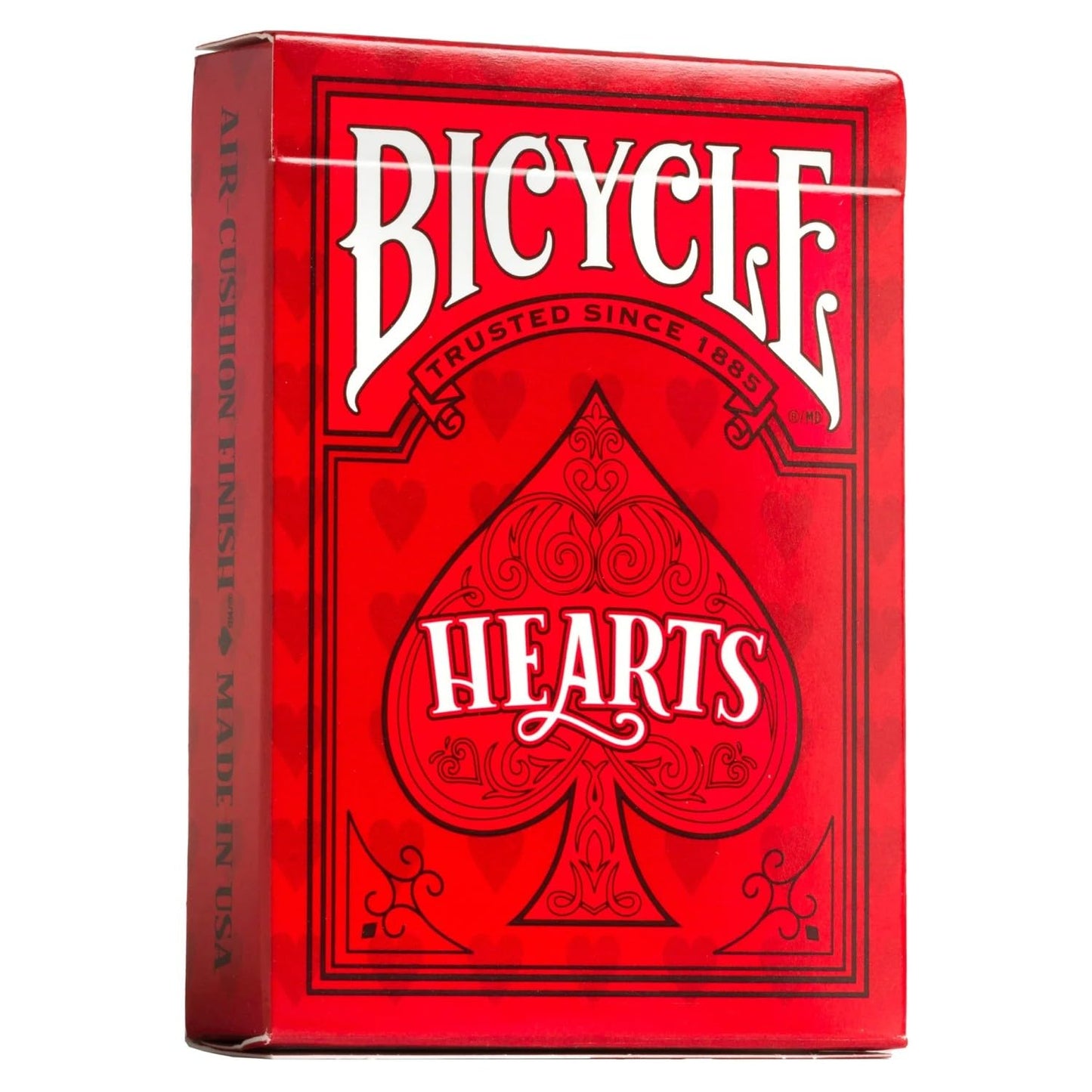 Bicycle Hearts Playing Cards – Highlighted Cards, Hearts Rules, Delorean Back Design (Poker Size)