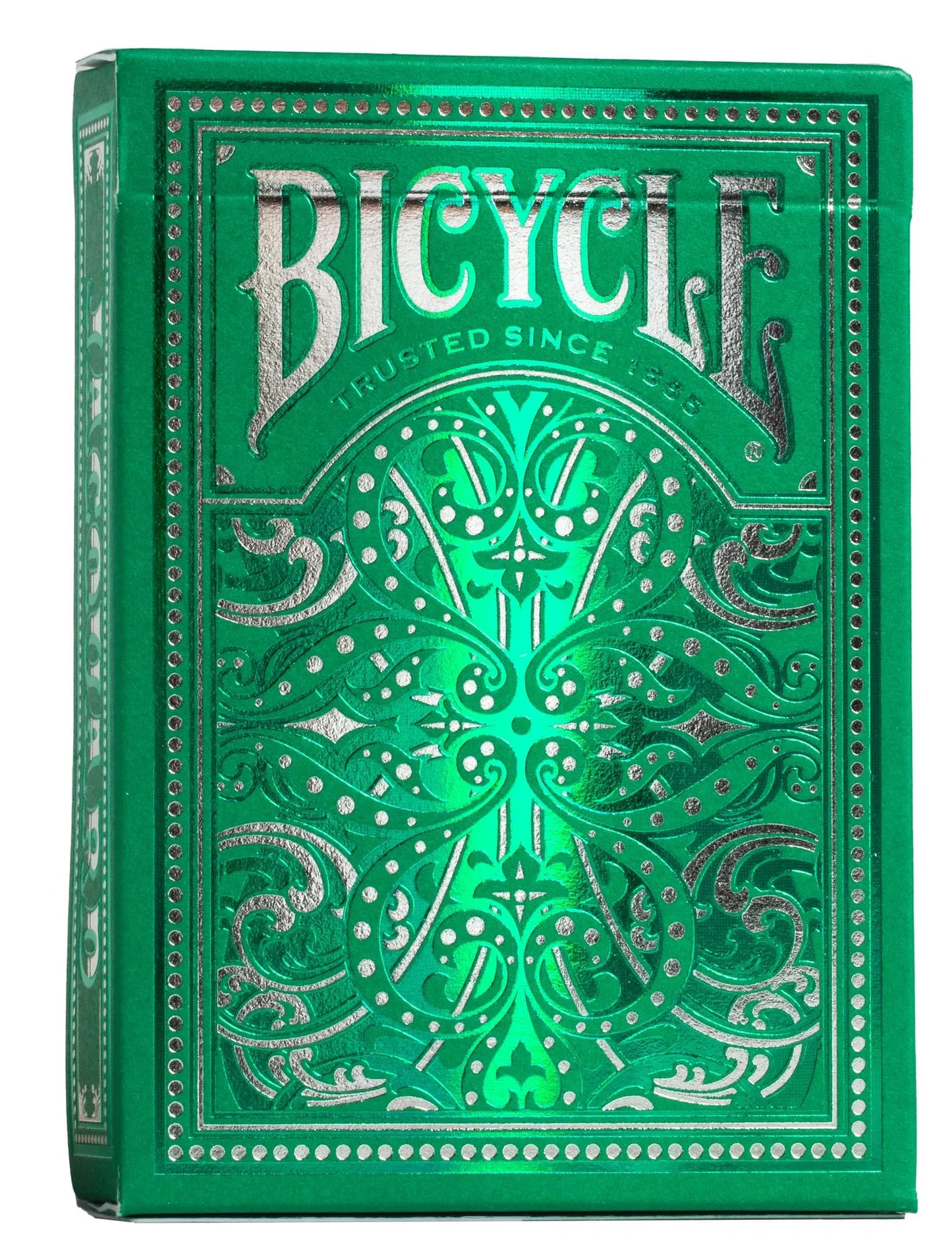 Bicycle Jacquard Premium Playing Cards – Emerald Green & Silver, 1 Deck