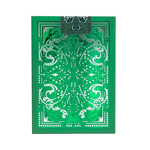 Bicycle Jacquard Premium Playing Cards – Emerald Green & Silver, 1 Deck