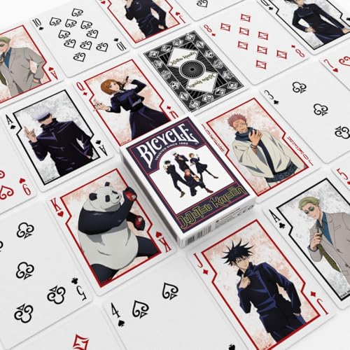 Bicycle Jujutsu Kaisen Collectible 52-Card Deck – Poker Size, Anime Gift for Family & Kids