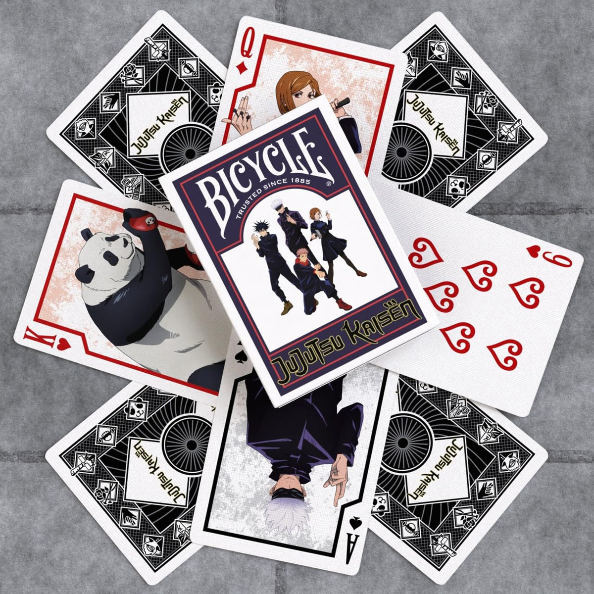 Bicycle Jujutsu Kaisen Collectible 52-Card Deck – Poker Size, Anime Gift for Family & Kids