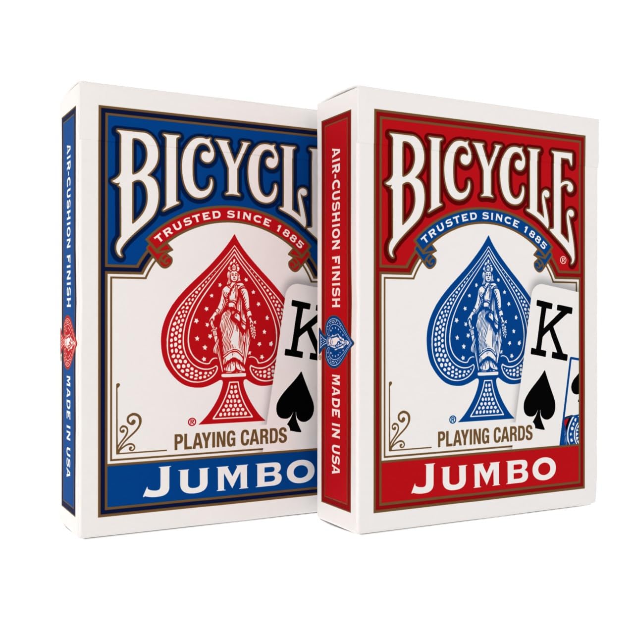 Bicycle Jumbo Index Playing Cards – 2 Pack, Large Print, Poker Size, USA Made