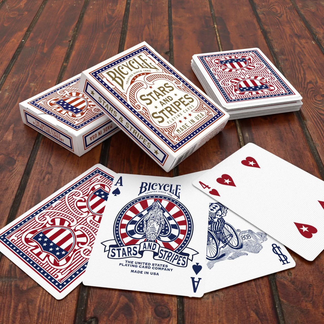 Bicycle Stars and Stripes Playing Card Deck – American Flag Design, USA Made