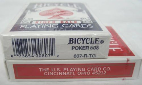 Bicycle Rider Back 808 Poker Cards – 2 Decks, Red & Blue, Made in USA