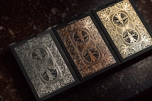 Bicycle Black Metalluxe 3-Pack Bundle – Gold, Silver & Rose Gold Playing Cards