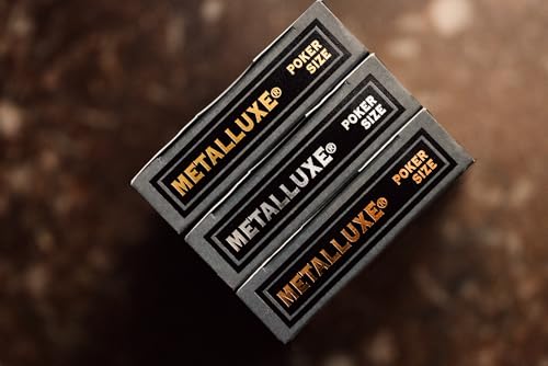 Bicycle Black Metalluxe 3-Pack Bundle – Gold, Silver & Rose Gold Playing Cards