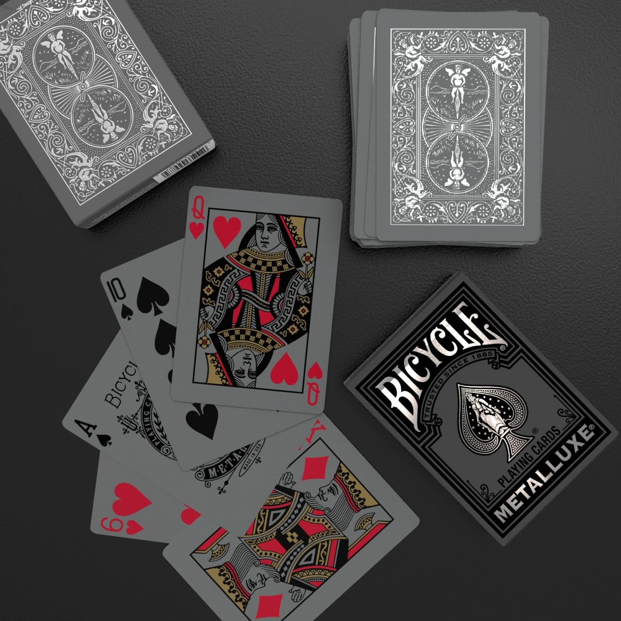 Bicycle Black Metalluxe 3-Pack Bundle – Gold, Silver & Rose Gold Playing Cards