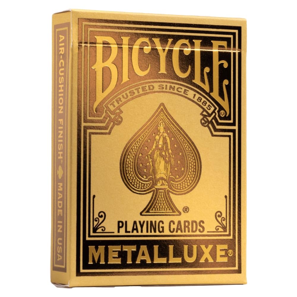 Bicycle Metalluxe Gold Playing Cards - Premium Metal Foil Finish, Poker Size